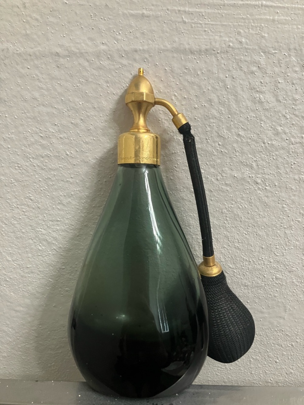 Vintage Dark Green Glass Marcel Franck Perfume Bottle
